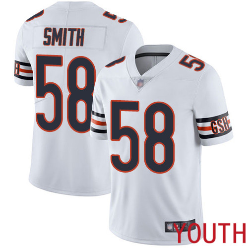 Chicago Bears Limited White Youth Roquan Smith Road Jersey NFL Football #58 Vapor Untouchable->nfl t-shirts->Sports Accessory